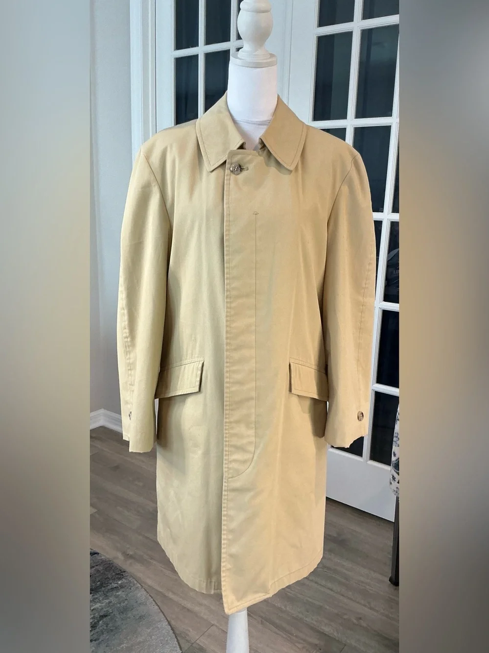 Vintage Gleneagles Weatherproofs Trench Coat Raincoat Houndstooth Lined (UNISEX)